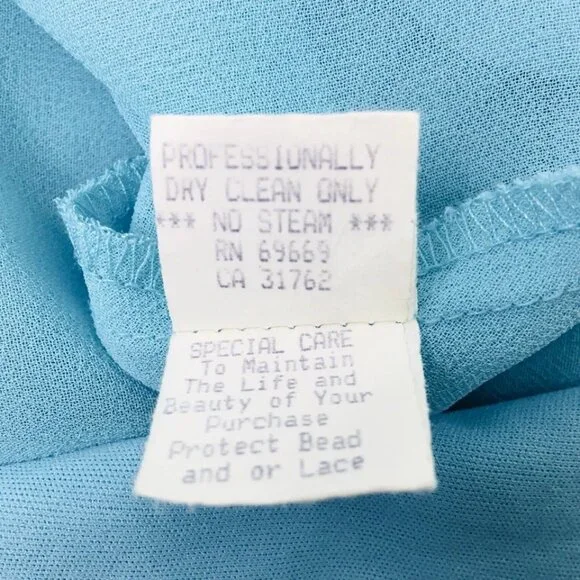 VTG Ursula of Switzerland 2 Pc Gown /Crystal Jacket Sz 12 Flowy Chiffon Wedding - Picture 14 of 14